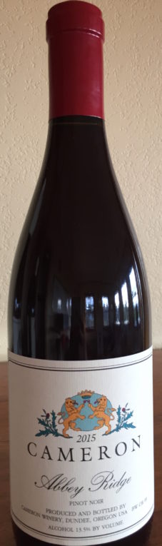 2015 Abbey Ridge Pinot noir | Cameron Winery, Dundee Oregon