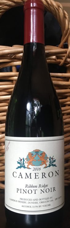 2016 Ribbon Ridge Pinot noir | Cameron Winery, Dundee Oregon