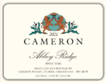 2021 Abbey Ridge Pinot noir label