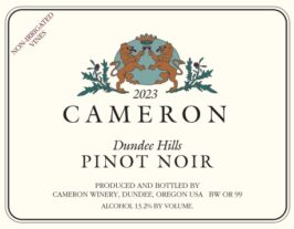 2023 Dundee Hills Pinot noir label | Cameron Winery, Dundee Oregon