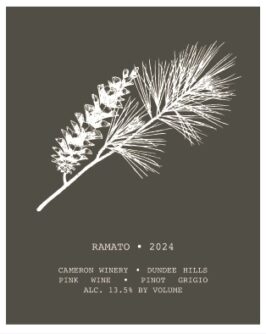 2024 Ramato of Pinot Grigio label | Cameron Winery, Dundee Oregon